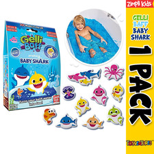Baby Shark Slime Gelli Baff Blue 300g with 3D stickers Zimpli kids Bath Toy