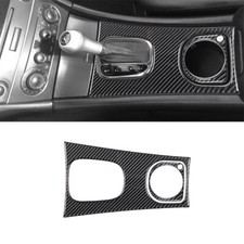 2Pcs Carbon Fiber Interior Gear Shift Cover Trim For Mercedes Benz C-Class W203