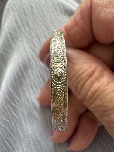 Silver baby bangle - silver,