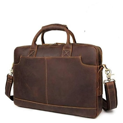 Full grain leather briefcase - leather,