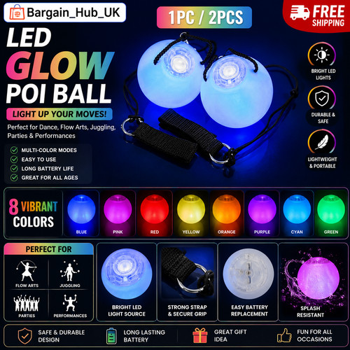 2pcs multicolor glow poi led - multicolor,