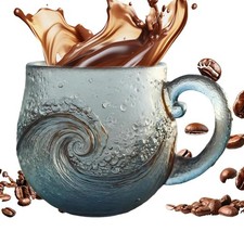 Sea Glass Wave Mug Handblown