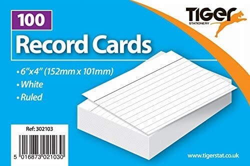 Tiger record white - tiger, cards