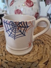 Emma Bridgewater Half Pint Cobweb Mug Halloween Spider Webs Made in England