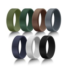 7 Pack Rubber Wedding Bands