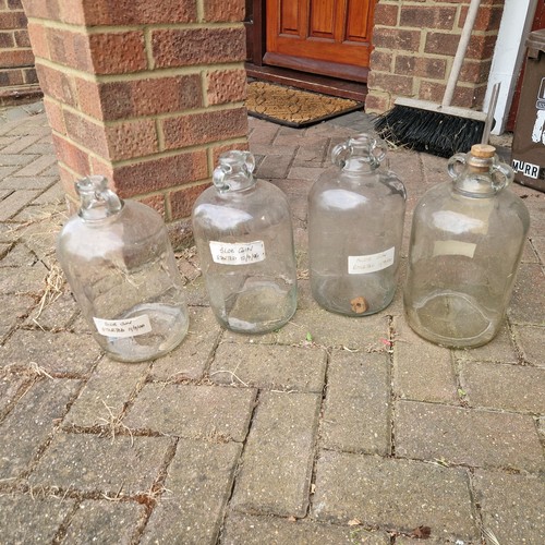 Vintage glass demijohn - glass, carboy