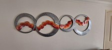 C Jerre Inspired 'Continuity' Or Circles Metal Wall Art Brushed Metal