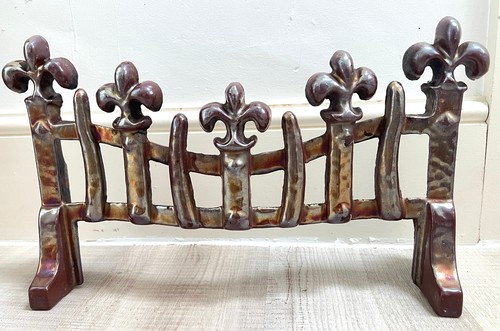 Arts crafts fire front grate - &,