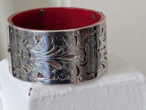 Beautiful white metal - , floral