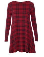 WOMENS TARTAN SWING DRESS
