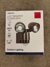 sirocco twin outdoor spot lampwith pir sensor box never opened