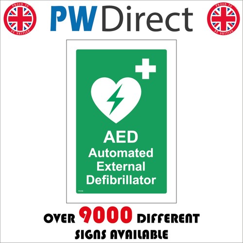 Sign aed automated - sign, external