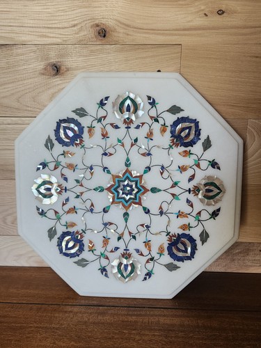 Handcrafted white marble - white,