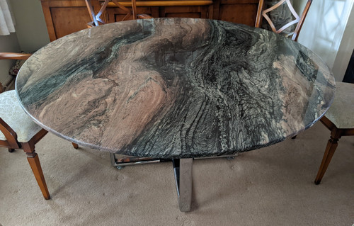 Vintage luxury round - round, granite