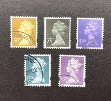 GB QEII Machin High Value Definitive Stamps Fine Used 