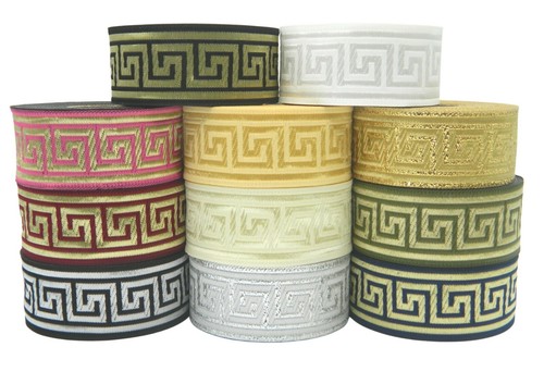 10m jacquard ribbon trim - 10m, greek