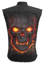 Spiral Direct SKULL LAVA SLEEVELESS WORKER/Shirt/Skull/Fire/Biker/M-L-XL-XXL-4XL