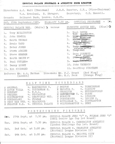 Crystal palace reserves - palace, v