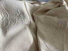 2 Vintage French Linen  Sheets