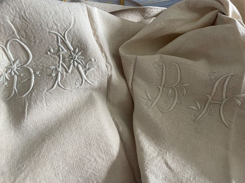 Vintage french linen sheets - linen,