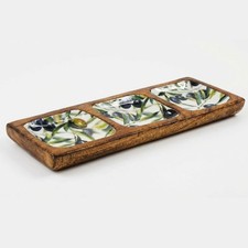Olive Design Enamel Tray with