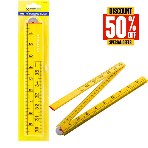 Metre long folding ruler - metre,
