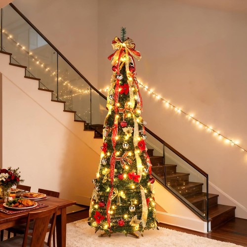 6ft pop christmas tree pre - pop, up
