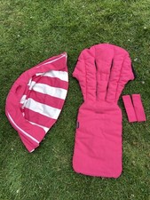 Bugaboo Donkey/Buffalo Custom Made Ext Hood, Seat Liner & Pads-Cerise Pink - VGC