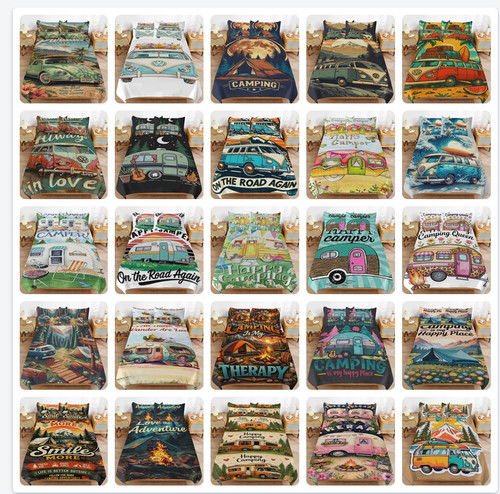 Beach camping scene camper - scene,