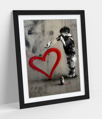 Banksy boy and - and, bird