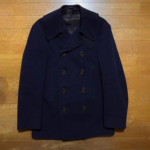 40s navy button pea coat - 10,