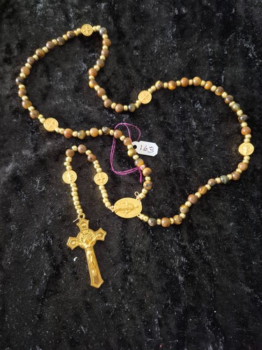 Tiger eye rosary - tiger-eye,
