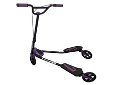Yvolution Fliker Carver C5 Push Scooter Purple Three Wheel Design Folds, COLLECT
