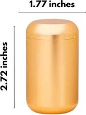 4 Pack 2.7oz Gold Metal Tin