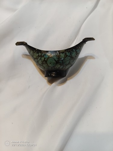 Vintage indian brass turquoise - vintage,