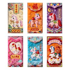Chinese red envelope - chinese, 6-piece