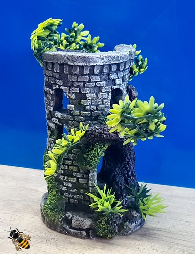 Aquarium castle tower ornament - aquarium,