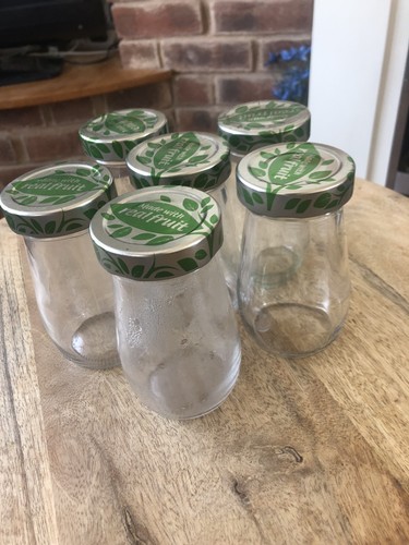 Six empty hartley jam jars - empty, hartley’s