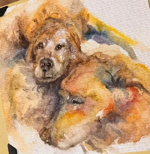 Original painting golden - original,