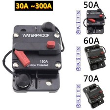 30A-300A AMP Circuit Breaker Fuse Reset 12-48V DC Car Boat Auto Waterproof