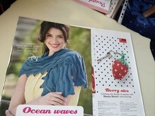 Ocean Waves Women’s Lace Shawl & Strawberry Keyring / Bag Charm Knitting Pattern