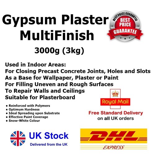 3kg gypsum plaster - 3kg, multi