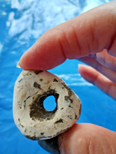 Natural hag stone large - large, hole