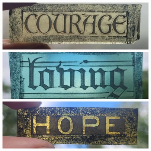 Stained glass word - word, pieces