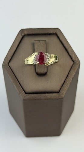 Ruby and diamond - and, 9ct