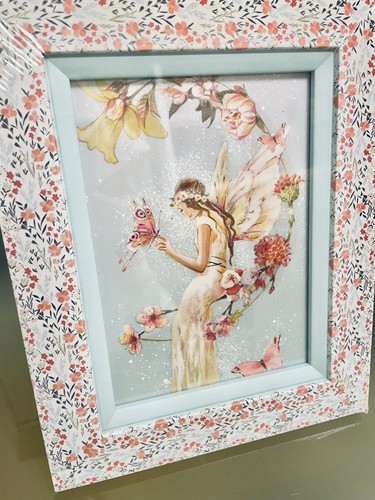 Inlay floral picture frame - picture,