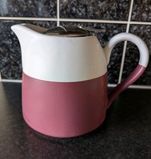 'Dartington' 2pt. Infuser Tea Pot, Cream And Mauve