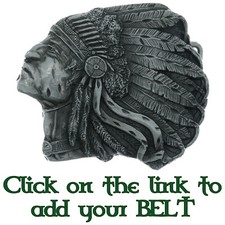 Red Indian Chief Belt Buckle