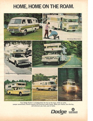 1970 dodge motor homes print - homes,
