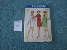 VINTAGE SIMPLICITY SEWING PATTERN: 8329 WOMAN'S 1960S SHIRTWAIST DRESS BUST 38" 